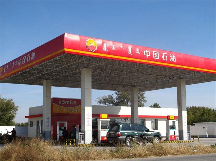 榆林加油站钢结构网架案例1